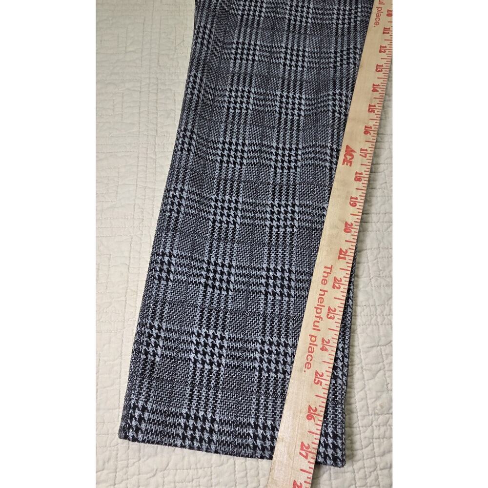 Anne Klein Women's Grey Glen Plaid Pull-On Slim Leg Knit Ankle Dress Pants Sz Lg - Picture 5 of 13
